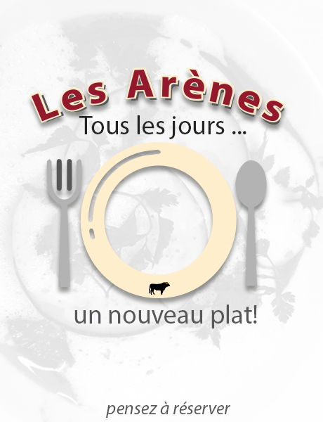 plat du jour brasserie Les Arènes